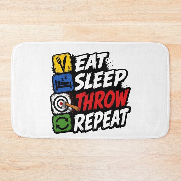 Item preview, Eat Sleep Throw Repeat designed and sold by Thor-stone.