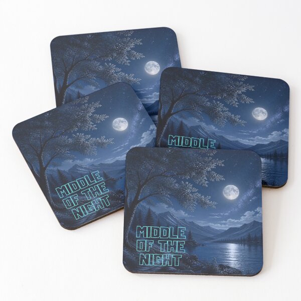Item preview, Middle of the Night – Moonlit Mountain Lake Aesthetic designed and sold by Marcin Dabski.