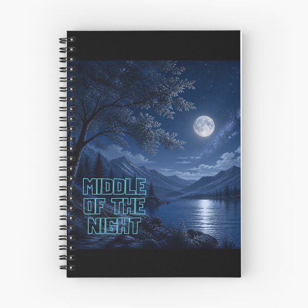 Item preview, Middle of the Night – Moonlit Mountain Lake Aesthetic designed and sold by Marcin Dabski.