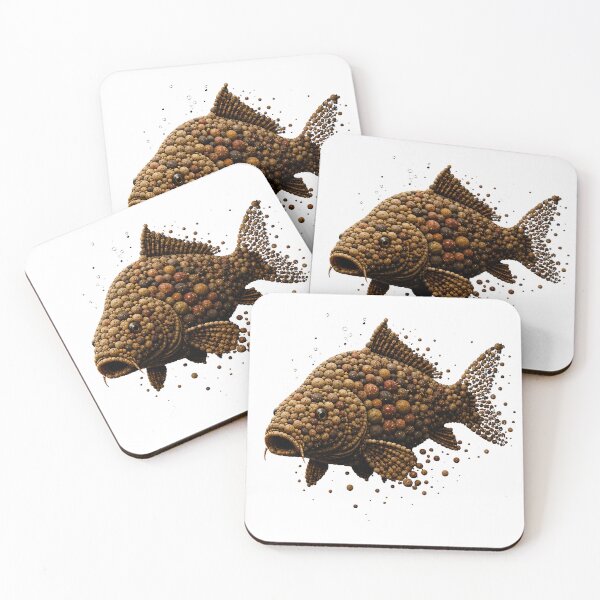 Item preview, Carp Made of Boilies | Carp Fishing Art designed and sold by Fishing iq.