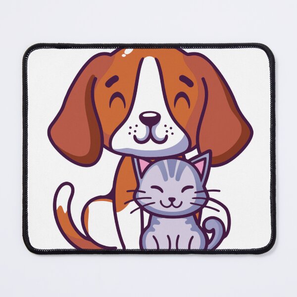 Item preview, Cat and Dog Funny Pet Friends designed and sold by Charonde.