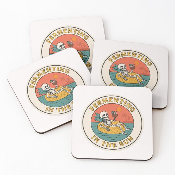 Item preview, Fermenting in the Sun – Funny Skeleton Beach designed and sold by LuloCreative.