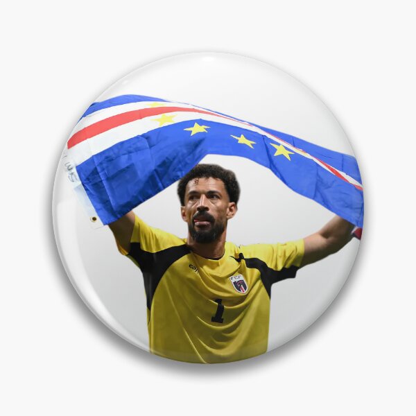 Item preview, Vozinha Capo Verde Goalkeeper with Flag designed and sold by PrintondemArt.