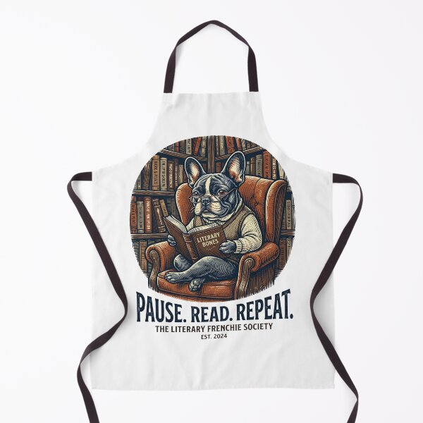 Item preview, French Bulldog Book Lover | Pause Read Repeat | Literary Frenchie Gift designed and sold by CH-4TEE.