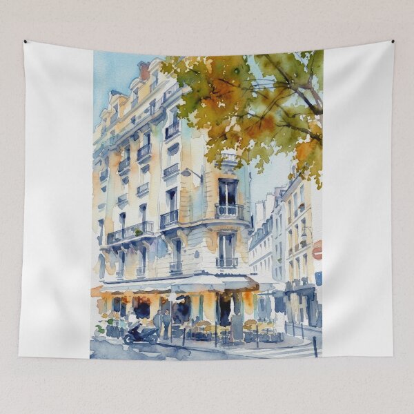 Item preview, St Andre Bistro Paris Watercolor designed and sold by caracatita75.
