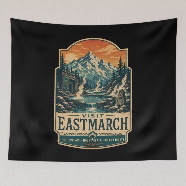 Item preview, Eastmarch Hot Springs Travel Poster designed and sold by agearb.