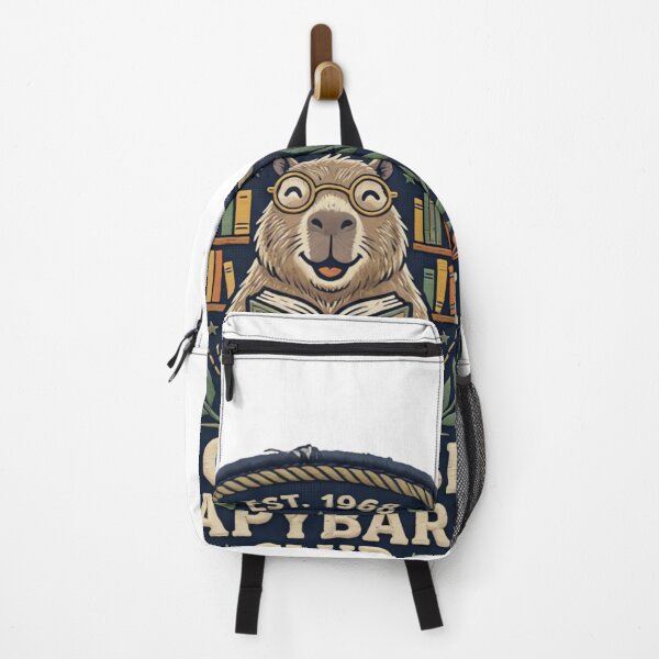 Item preview, Bookish Capybara Club Vintage Embroidered Library Badge designed and sold by urbinet.