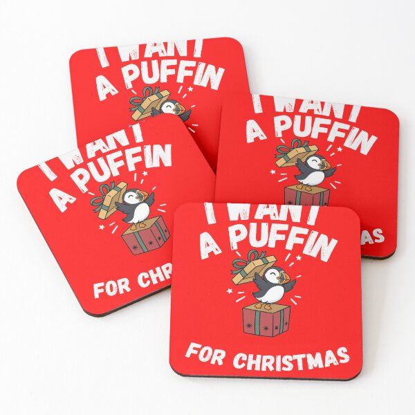 Item preview, I want a puffin for christmas designed and sold by Konvero.