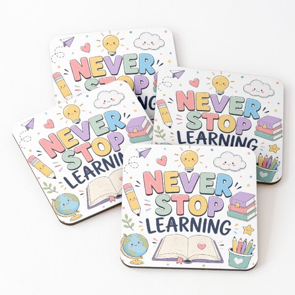 Item preview, Never Stop Learning T-Shirt & Sticker | Inspirational Classroom Design | Teacher & Student Gift designed and sold by Sunday.Supply.