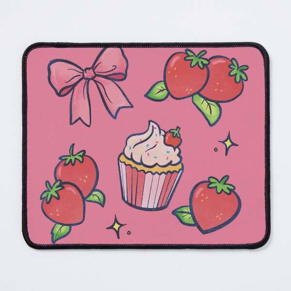 Item preview, Strawberries, bows and cupcakes designed and sold by camilagimenezm.