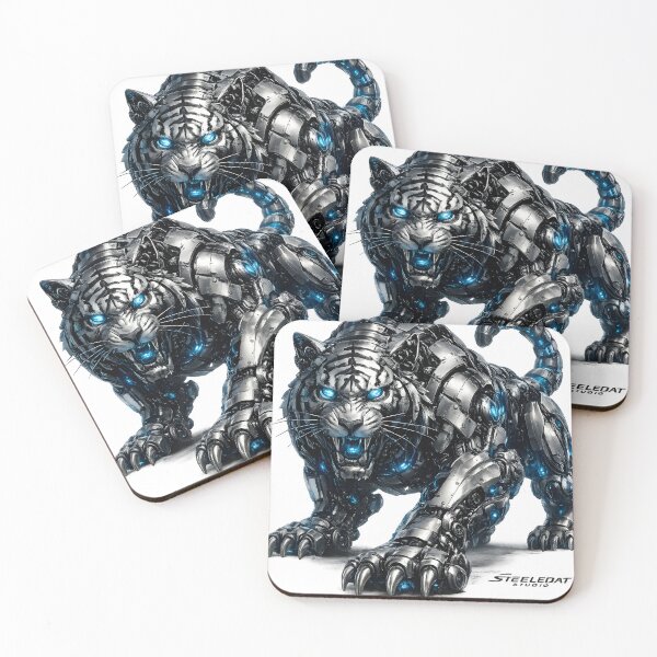 Item preview, Steel Tiger V5 Elite – Premium Mechanical Tiger | Industrial Mecha Beast | Futuristic Robotic Tiger Art designed and sold by SteelCoat Studio.