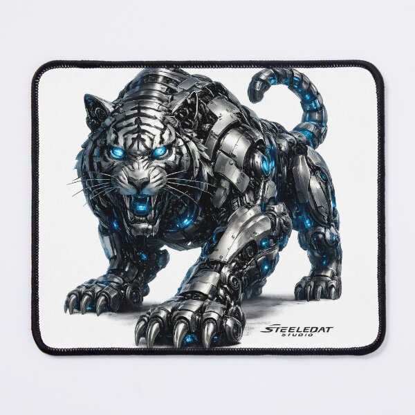 Item preview, Steel Tiger V5 Elite – Premium Mechanical Tiger | Industrial Mecha Beast | Futuristic Robotic Tiger Art designed and sold by SteelCoat Studio.