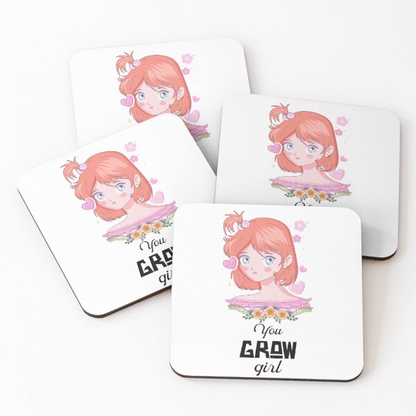 Item preview, You Grow Girl Anime Floral Art designed and sold by AhinoraArtShop.