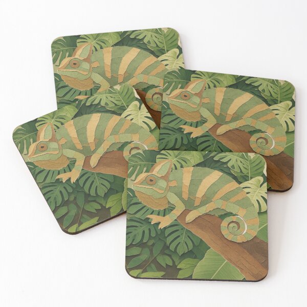 Item preview, Chameleon Camouflaged on a Branch in the Jungle Illustration designed and sold by BlueBerry45.