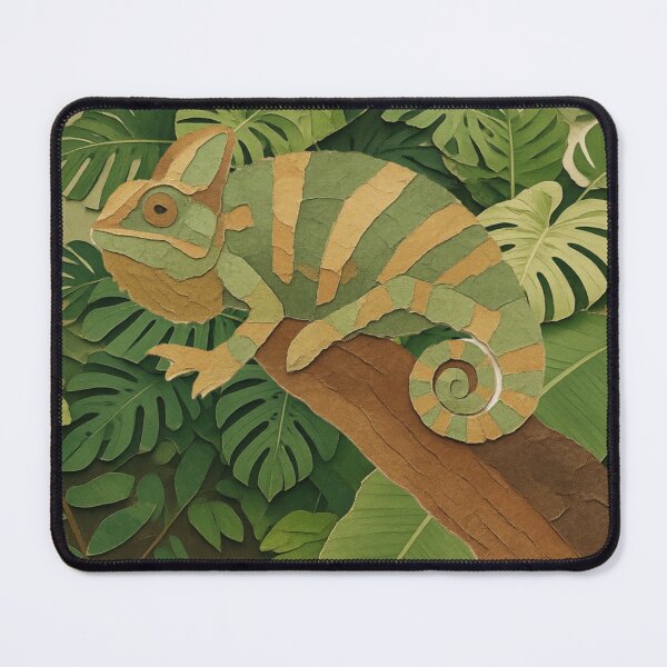Item preview, Chameleon Camouflaged on a Branch in the Jungle Illustration designed and sold by BlueBerry45.