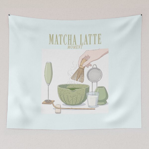 Item preview, Matcha Latte Moment Matcha Ingredients & Traditional Bamboo Whisk Set Electric Frother Tea Lover Gift Relaxation designed and sold by MoqunaDesign.
