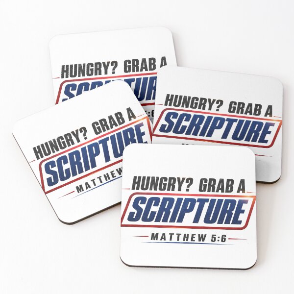 Item preview, Hungry? Grab a Scripture – Matthew 5:6 | Christian Bible Verse Typography designed and sold by TheSilmarillion.