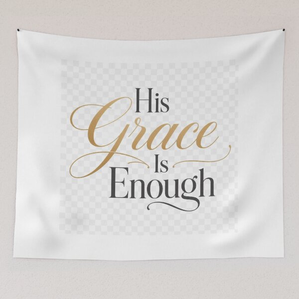 Item preview, His Grace Is Enough Christian Quote | Amazing Grace Faith Religious Design designed and sold by Paltooproducts.
