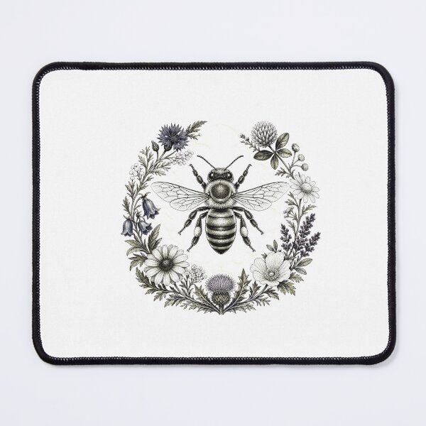 Item preview, Pollinator Blueprint Bee and Wildflowers designed and sold by BoyleDesignShop.