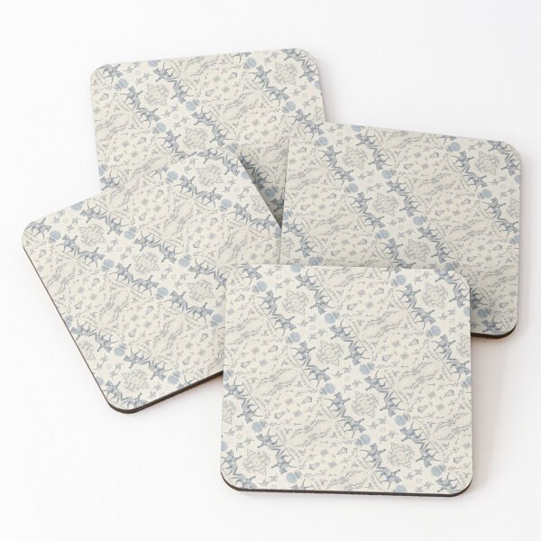Item preview, Blue Diamond Ikat Pattern – Diagonal Mosaic Boho Print designed and sold by FawnFeatherCo.
