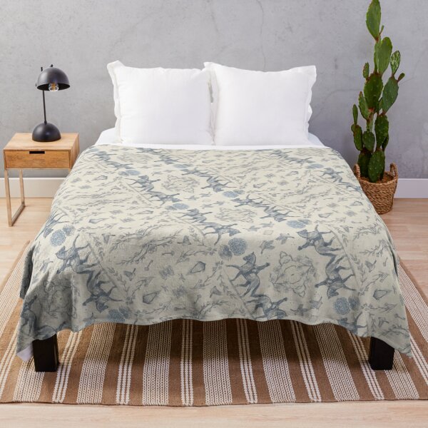 Item preview, Blue Diamond Ikat Pattern – Diagonal Mosaic Boho Print designed and sold by FawnFeatherCo.