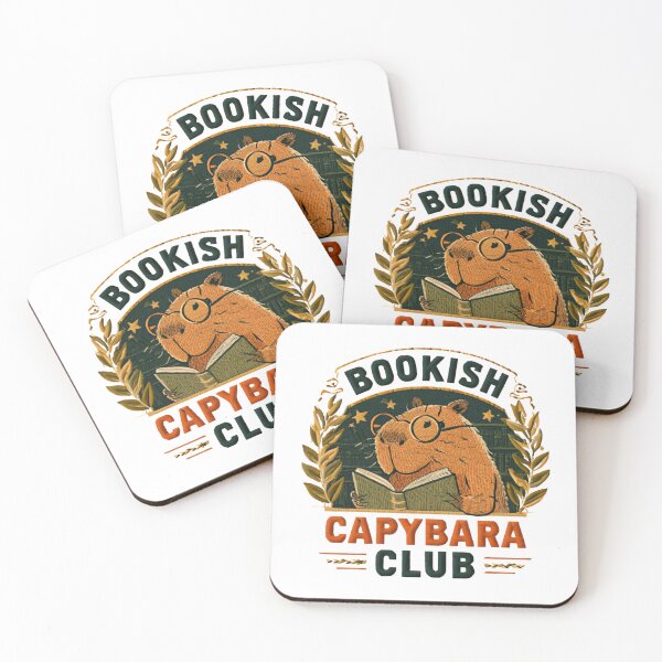 Item preview, Bookish Capybara Club Vintage Reading Design designed and sold by urbinet.