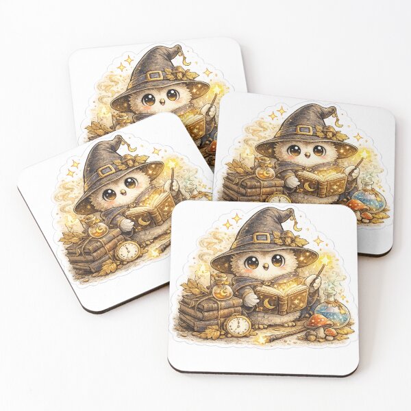 Item preview, Baby Owl Wizard | Cute Halloween stickers designed and sold by Collins Design.