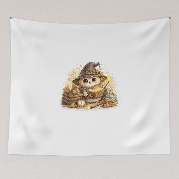 Item preview, Baby Owl Wizard | Cute Halloween stickers designed and sold by Collins Design.