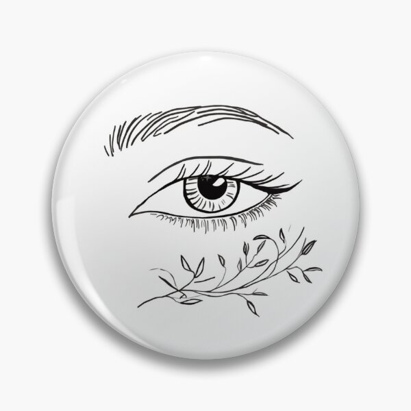 Item preview, Minimalist Line Art Eye with Botanical Leaf - Chic Black & White Abstract Design designed and sold by Larams Studio.