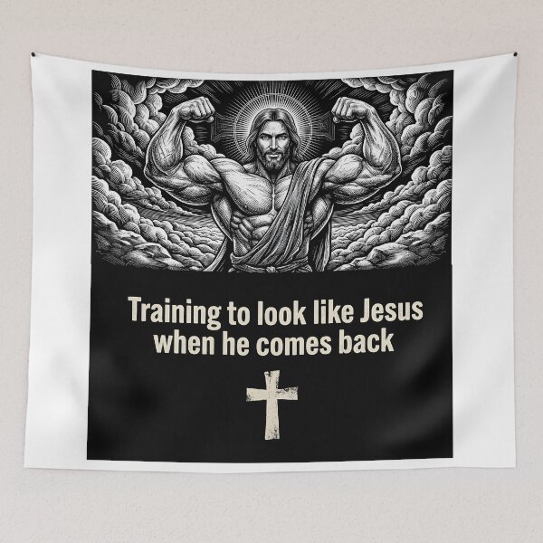 Item preview, swole Jesus Christ of Nazareth designed and sold by Offline Behavior.