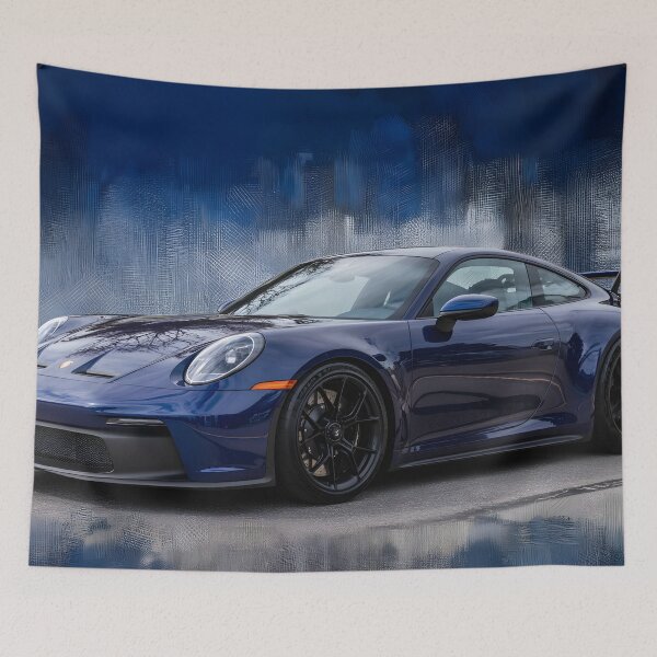 Item preview, Porsche 911 GT3 Vibrant Art Print designed and sold by AutoPopStudio.