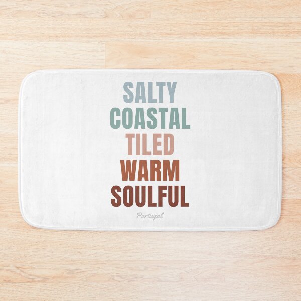 Item preview, Portugal Word Art, Salty Coastal Tiled Warm Soulful Wall Art designed and sold by MarkedArtPrints.