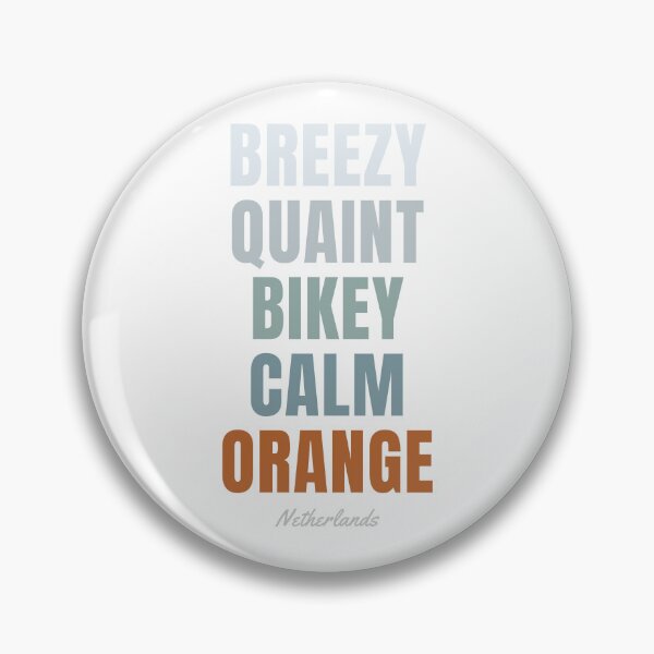 Item preview, Netherlands Word Art, Breezy Quaint Bikey Calm Orange Wall Art designed and sold by MarkedArtPrints.