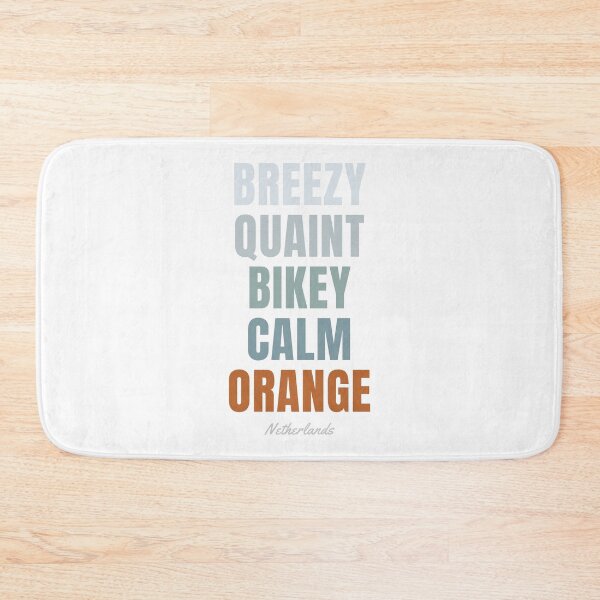 Item preview, Netherlands Word Art, Breezy Quaint Bikey Calm Orange Wall Art designed and sold by MarkedArtPrints.