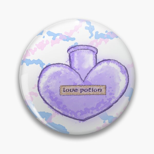 Item preview, Glowing Love Potion Heart Bottle Purple Magic Aesthetic designed and sold by blue witch art.