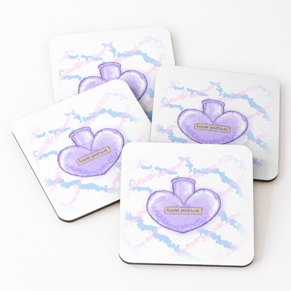 Item preview, Glowing Love Potion Heart Bottle Purple Magic Aesthetic designed and sold by blue witch art.