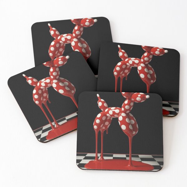 Item preview, Surreal Red Polka Dot Melting Balloon Dog designed and sold by YourColorsWall.