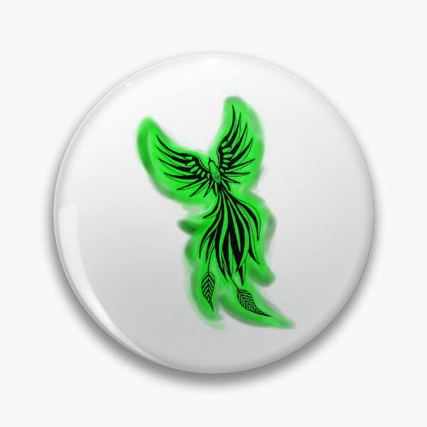 Item preview, Green Flame Phoenix - Emerald Mystical Firebird Art designed and sold by URSM.