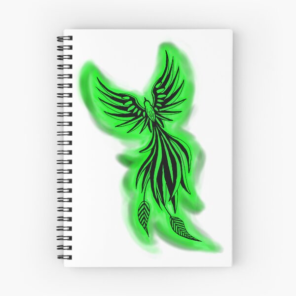 Item preview, Green Flame Phoenix - Emerald Mystical Firebird Art designed and sold by URSM.