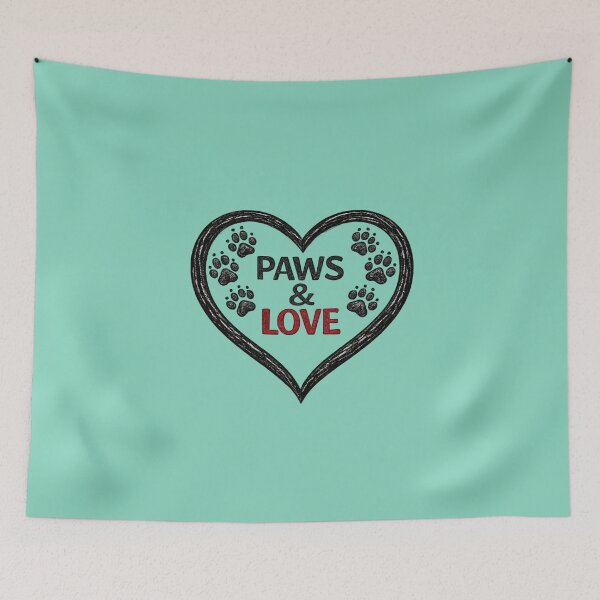 Item preview, Paws & Love | Minimalist Paw Print Heart Pet Lover Design designed and sold by RosalesArts.