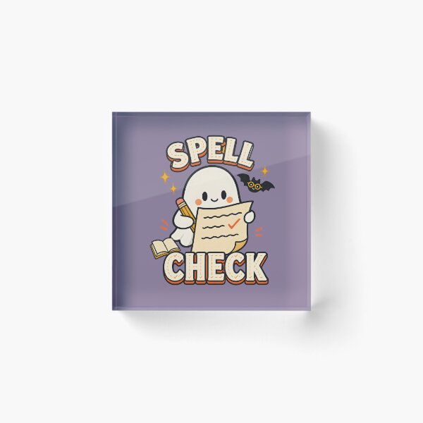 Item preview, Spell Check Kawaii Ghost Halloween Shirt | Cute Ghost Writing & School Design | Funny Teacher Gift designed and sold by  MAD's Recreation Studio.
