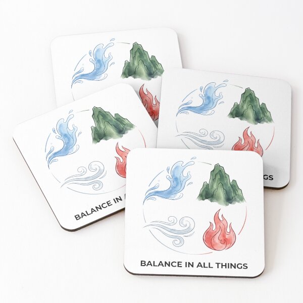 Item preview, ​Balance In All Things Four Elements Artistic Chinese Watercolor T-Shirt designed and sold by fowzi shokri.