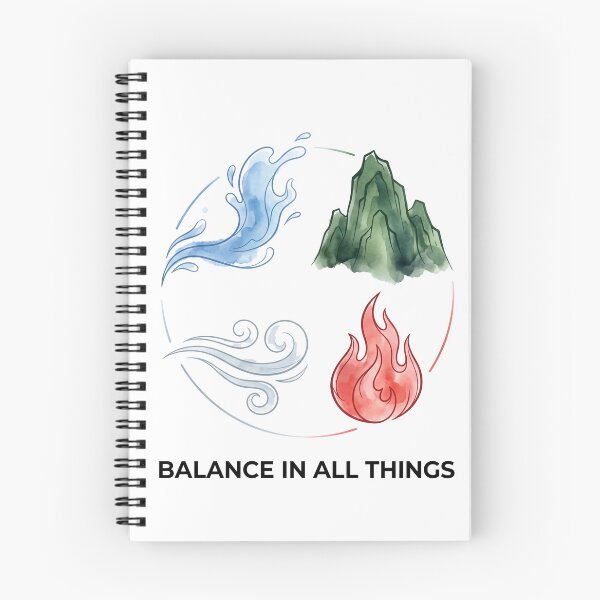 Item preview, ​Balance In All Things Four Elements Artistic Chinese Watercolor T-Shirt designed and sold by fowzi shokri.
