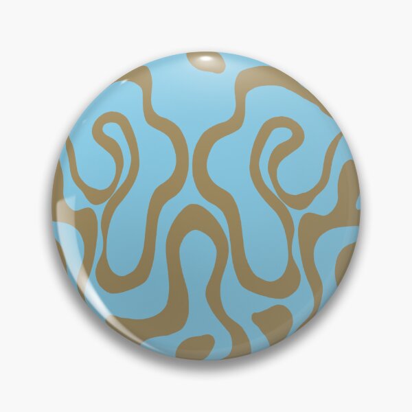 Item preview, Sky Blue and Gold Squiggle  designed and sold by GreyMoonForest.