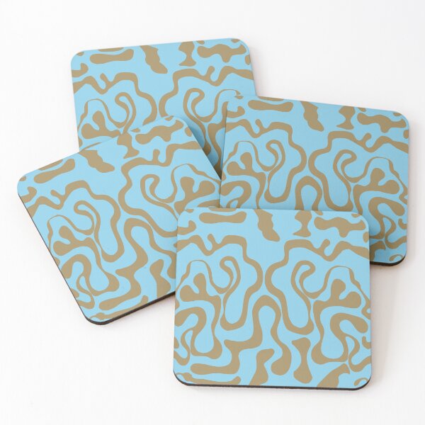 Item preview, Sky Blue and Gold Squiggle  designed and sold by GreyMoonForest.