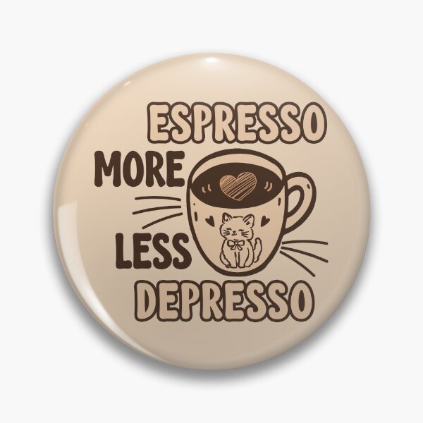 Item preview, More Espresso Less Depresso - Funny Retro Coffee Cat Lover designed and sold by the-Z3nith.