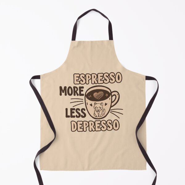 Item preview, More Espresso Less Depresso - Funny Retro Coffee Cat Lover designed and sold by the-Z3nith.