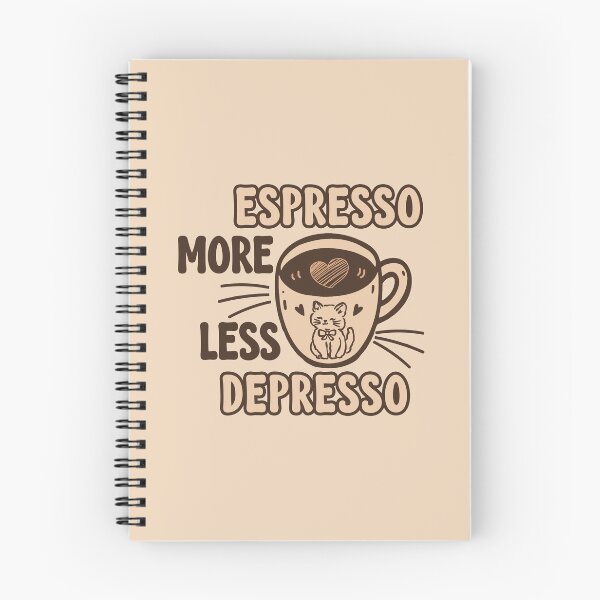 Item preview, More Espresso Less Depresso - Funny Retro Coffee Cat Lover designed and sold by the-Z3nith.