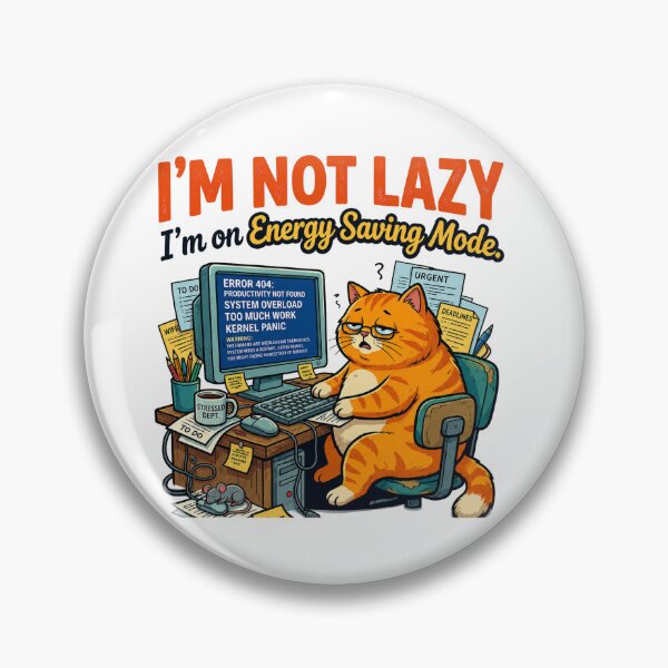 Artikelvorschau, Ich bin nicht faul – Lustiges Katzen-T-Shirt im Energiesparmodus entworfen und verkauft von Wonza22yara.