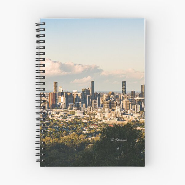 Item preview, Golden Glow over Brisbane - Cityscape Photography designed and sold by AuraInkSC.